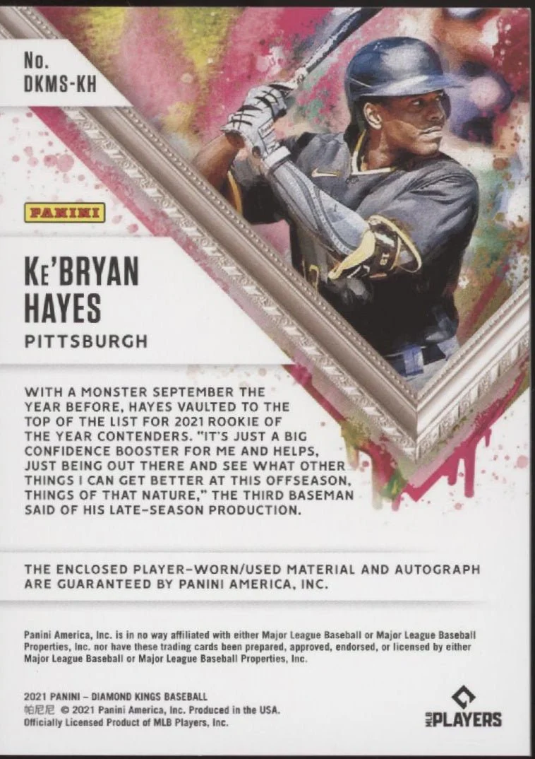 1460-ke-bryan-hayes-2021-panini-diamond-kings-swatches-auto-dkms-kh-2.webp Ke'Bryan Hayes 2021 Panini Diamond Kings Swatches Auto #DKMS-KH