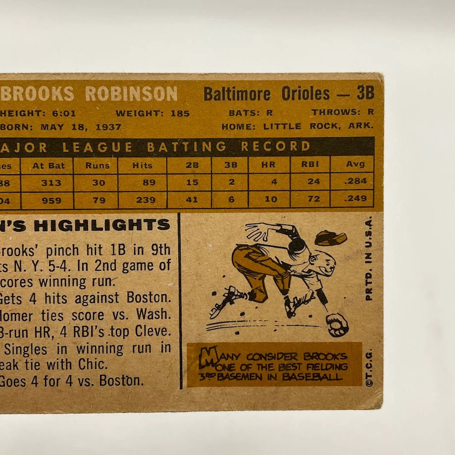 Brooks Robinson 1960 Topps #28 Baltimore Orioles VG