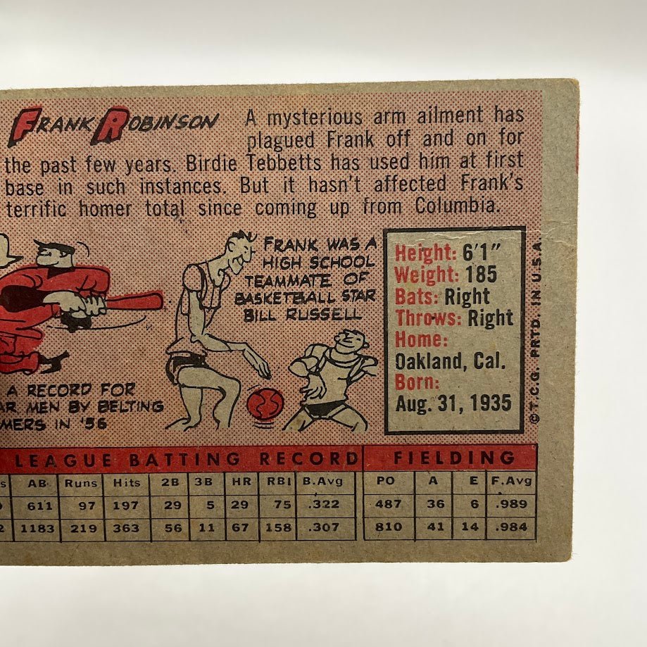 Frank Robinson 1958 Topps #285 Cincinnati Redlegs GD