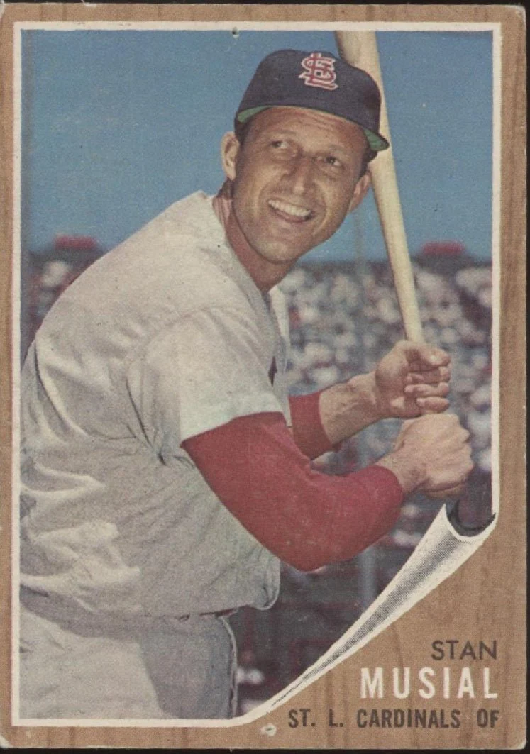 Stan Musial 1962 Topps #50 St. Louis Cardinals VG