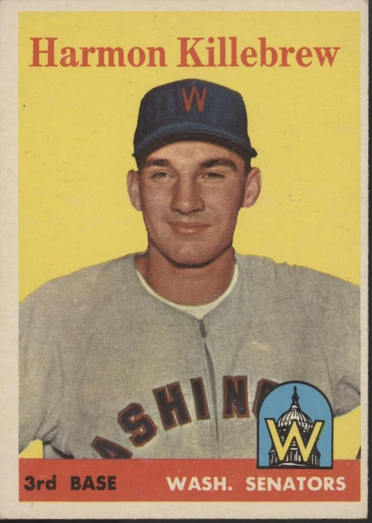 Harmon Killebrew 1958 Topps #288 Washington Senators VG