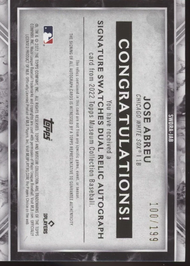 1494-josh-abreu-2022-topps-museum-collection-dual-swatch-auto-100-199-swdra-jab-2.webp Josh Abreu 2022 Topps Museum Collection Dual Swatch Auto 100/199 #SWDRA-JAB