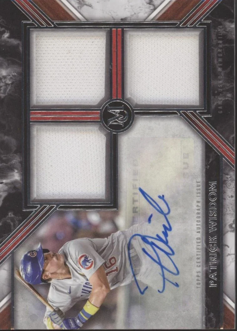 1497-patrick-wisdom-2022-topps-museum-collection-triple-swatch-auto-304-399-swtra-pw-1.webp Patrick Wisdom 2022 Topps Museum Collection Triple Swatch Auto 304/399 #SWTRA-PW
