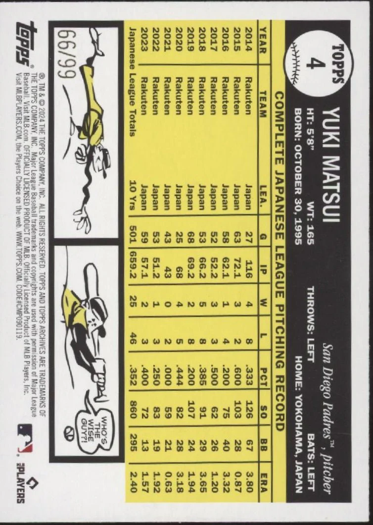 1499-yuki-matsui-2024-topps-archives-green-foilboard-rc-66-99-4-2.webp Yuki Matsui 2024 Topps Archives Green Foilboard RC 66/99 #4