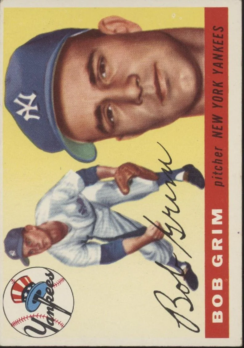 Bob Grim 1955 Topps RC #80 New York Yankees VG-EX