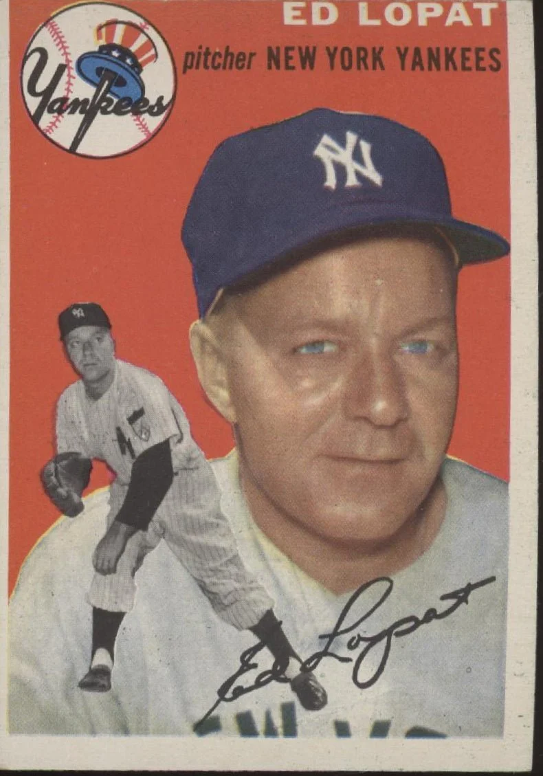 1507-ed-lopat-1954-topps-5-new-york-yankees-vg-ex-2-1.webp Ed Lopat 1954 Topps #5 New York Yankees VG-EX #2