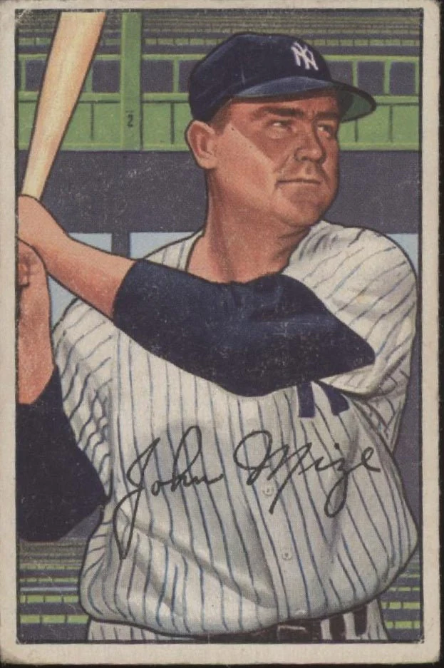 Johnny Mize 1952 Bowman #145 New York Yankees VG