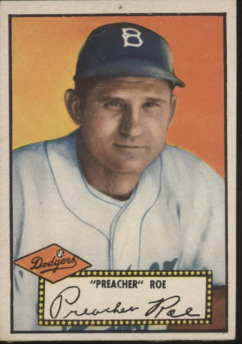 Preacher Roe 1952 Topps #66 Brooklyn Dodgers PR