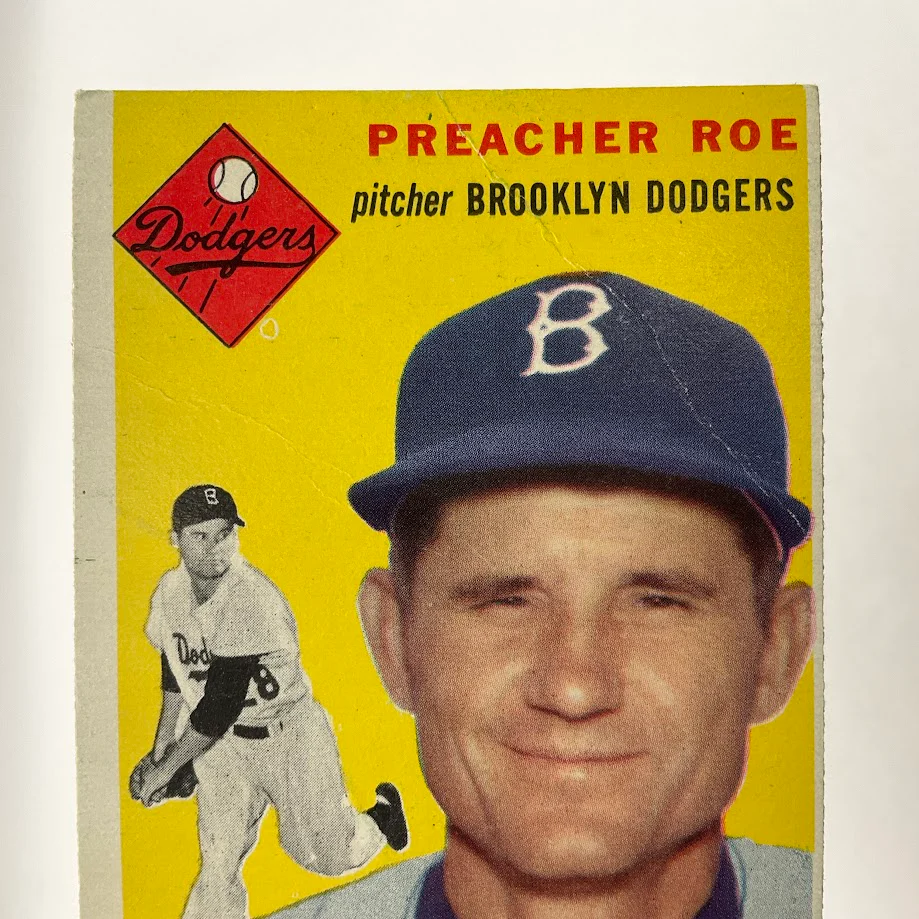 Preacher Roe 1954 Topps #14 Brooklyn Dodgers VG