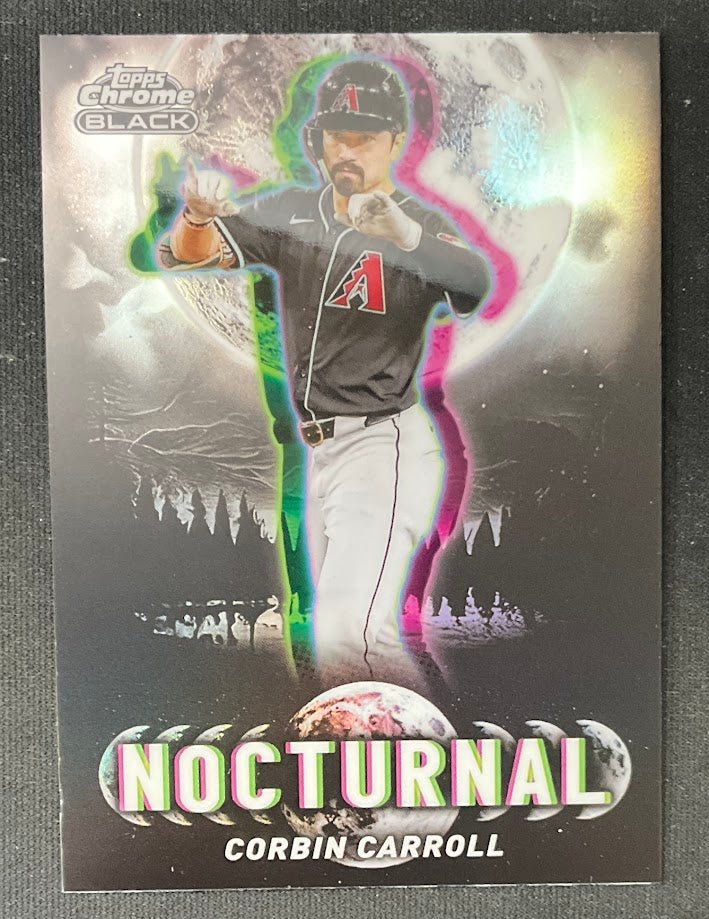 Corbin Carroll 2025 Topps Chrome Black Nocturnal Refractor #NOC-37
