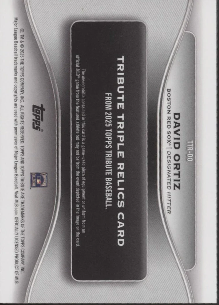 1530-david-ortiz-2025-topps-tribute-green-relic-14-99-ttr-do-2.webp David Ortiz 2025 Topps Tribute Green Relic 14/99 #TTR-DO