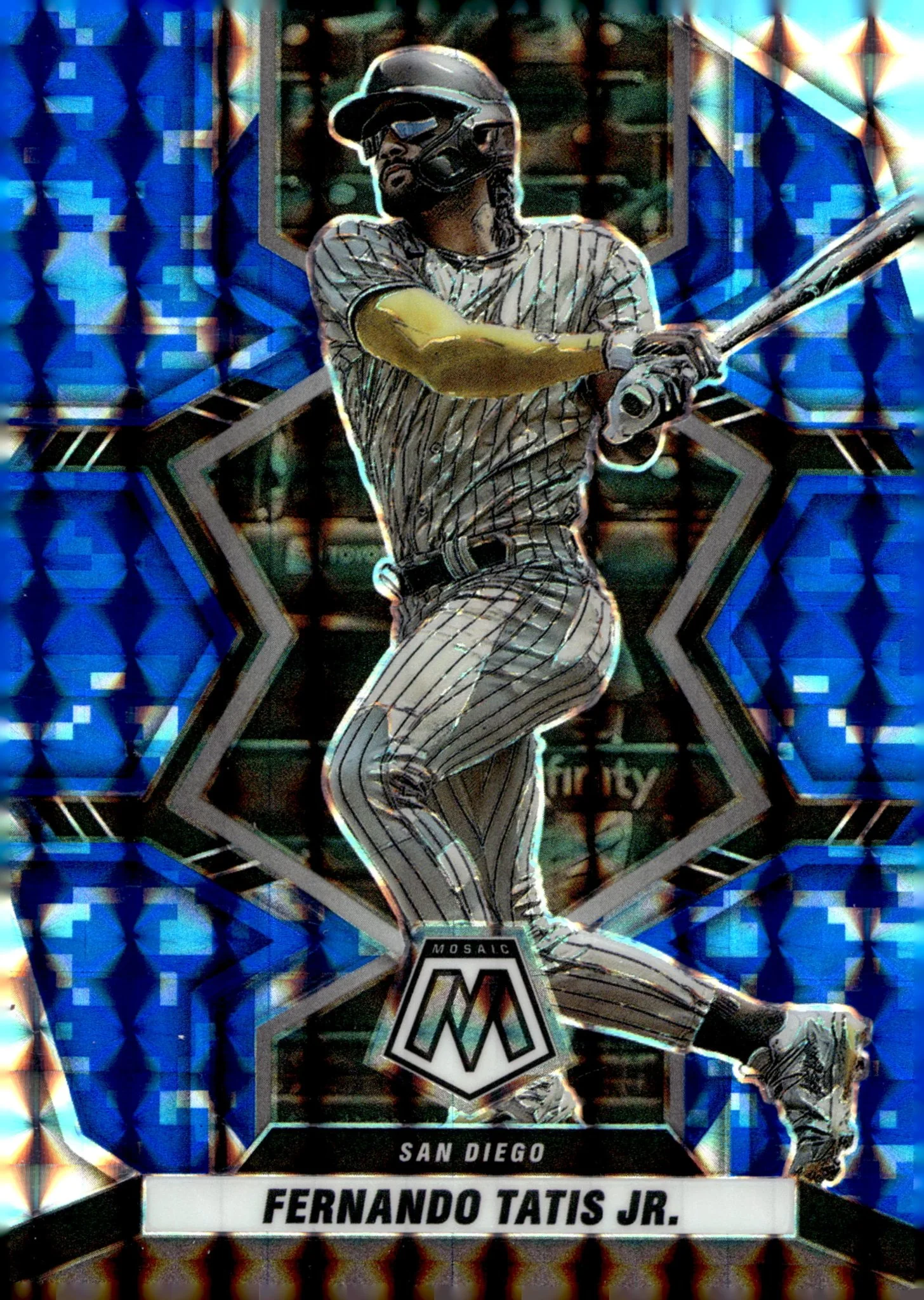 Fernando Tatis Jr. 2022 Panini Mosaic Blue Camo Prizm #126
