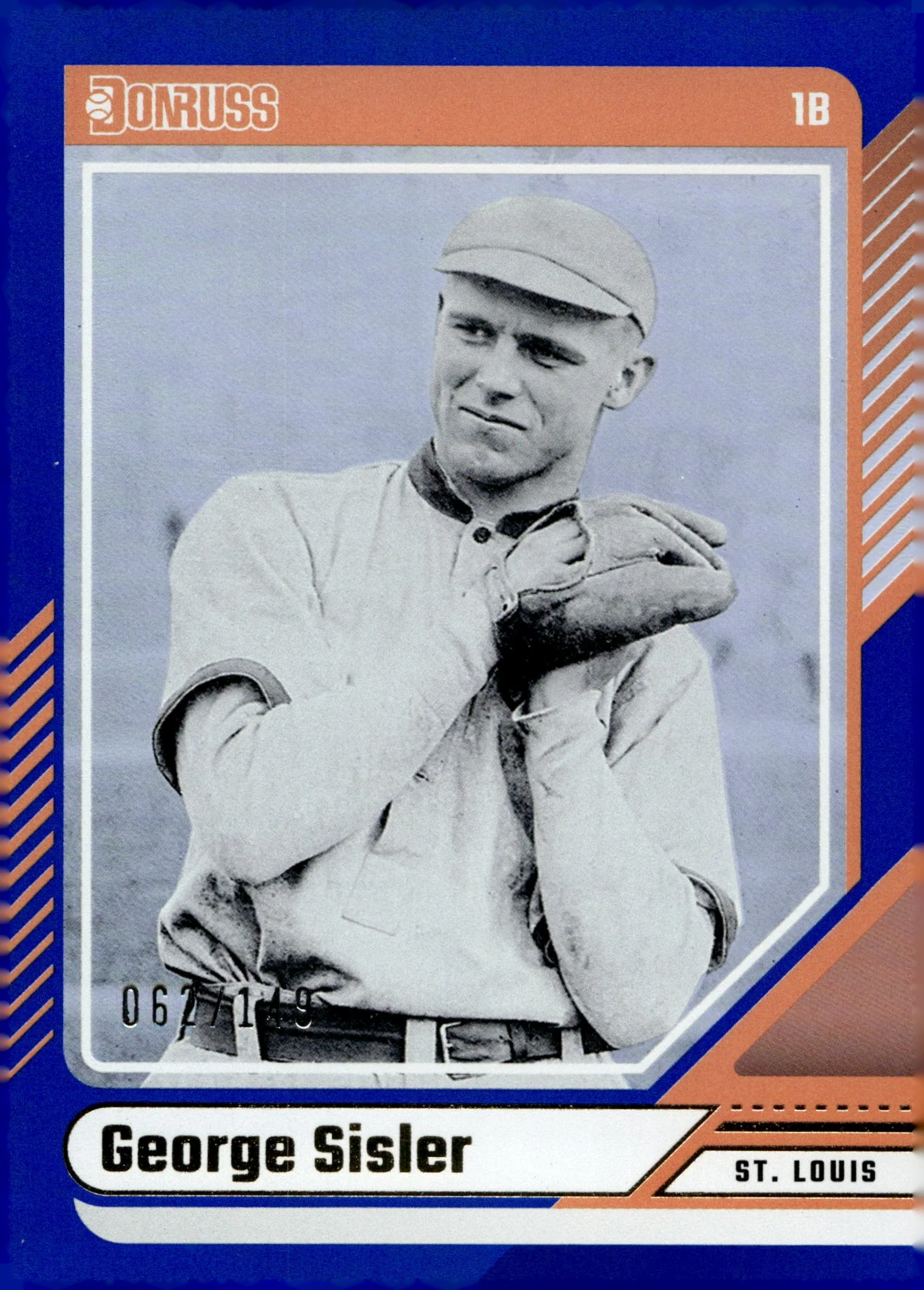 George Sisler 2024 Panini Donruss Blue Holo 062/149 #22