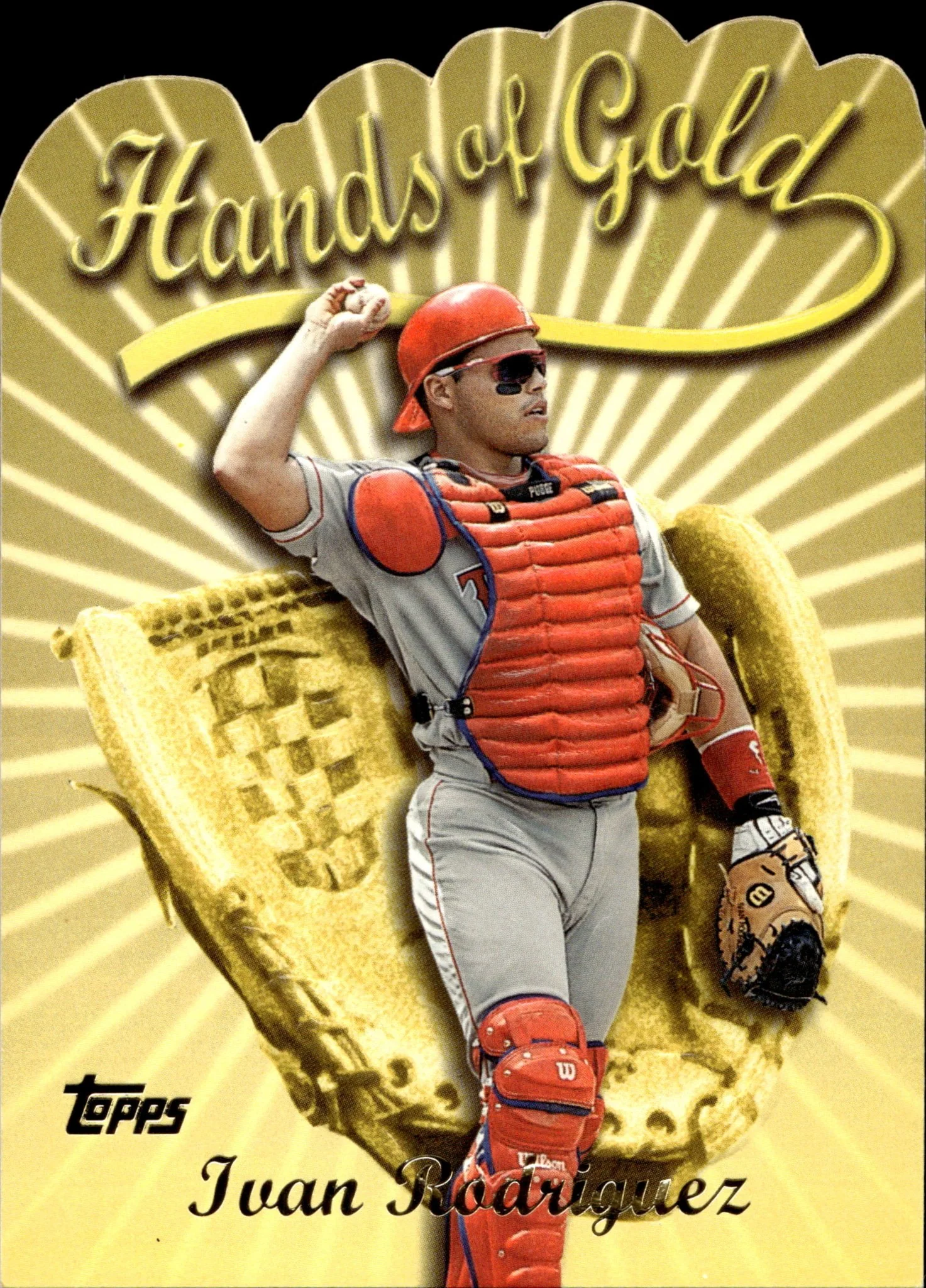 Ivan Rodriguez 1999 Topps Hands of Gold Die-Cut #HG2