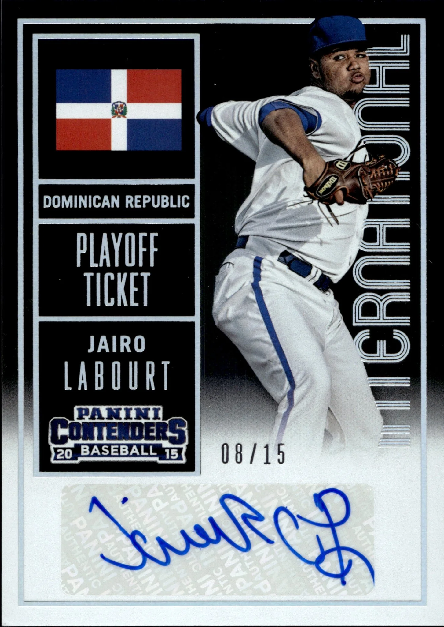 Lairo Labourt 2015 Panini Contenders Playoff Ticket International Auto 08/15 #23
