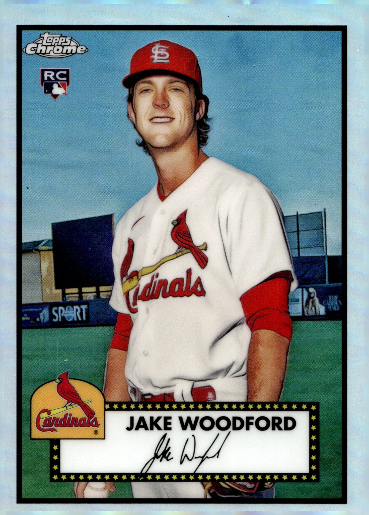 Jake Woodford 2021 Topps Chrome Platinum Refractor RC #91