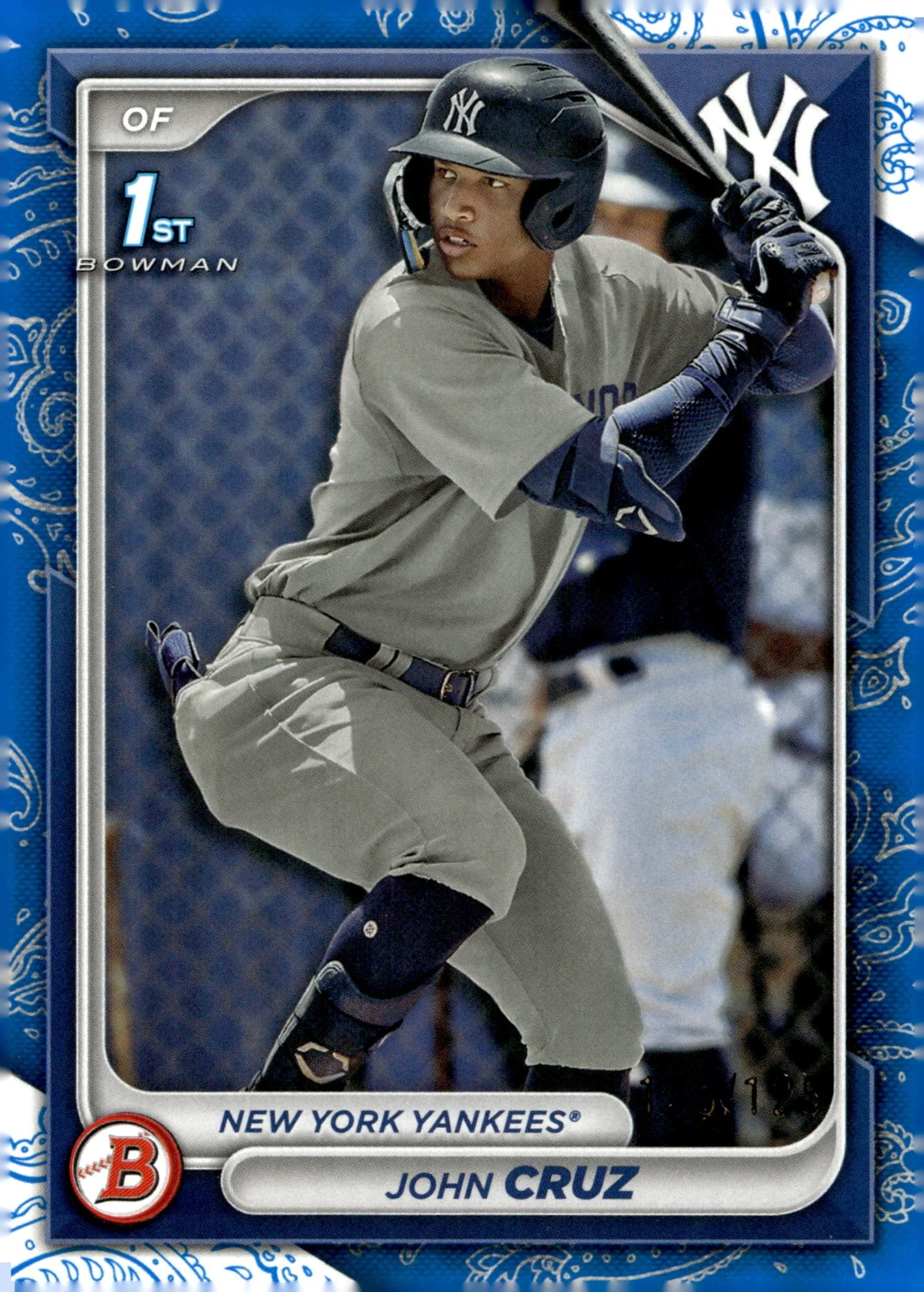 John Cruz 2024 Bowman Blue Pattern 125/125 #BP-77