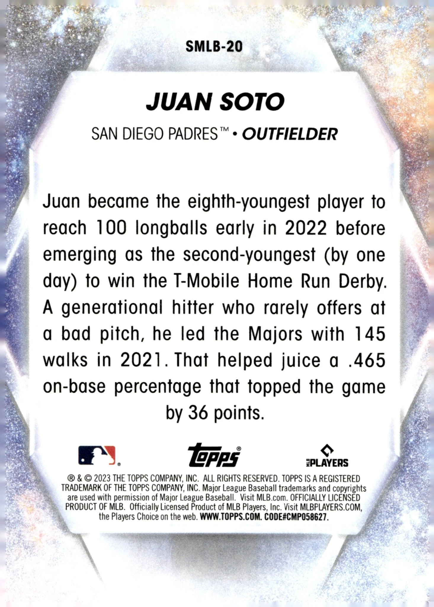 Juan Soto 2023 Topps Series 1 Stars of MLB #SMLB-20 #1