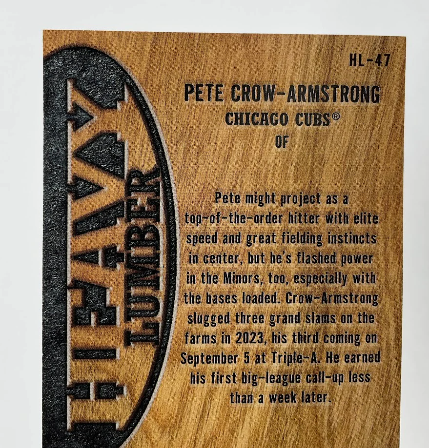Pete Crow-Armstrong 2024 Topps Heavy Lumber RC #HL-47