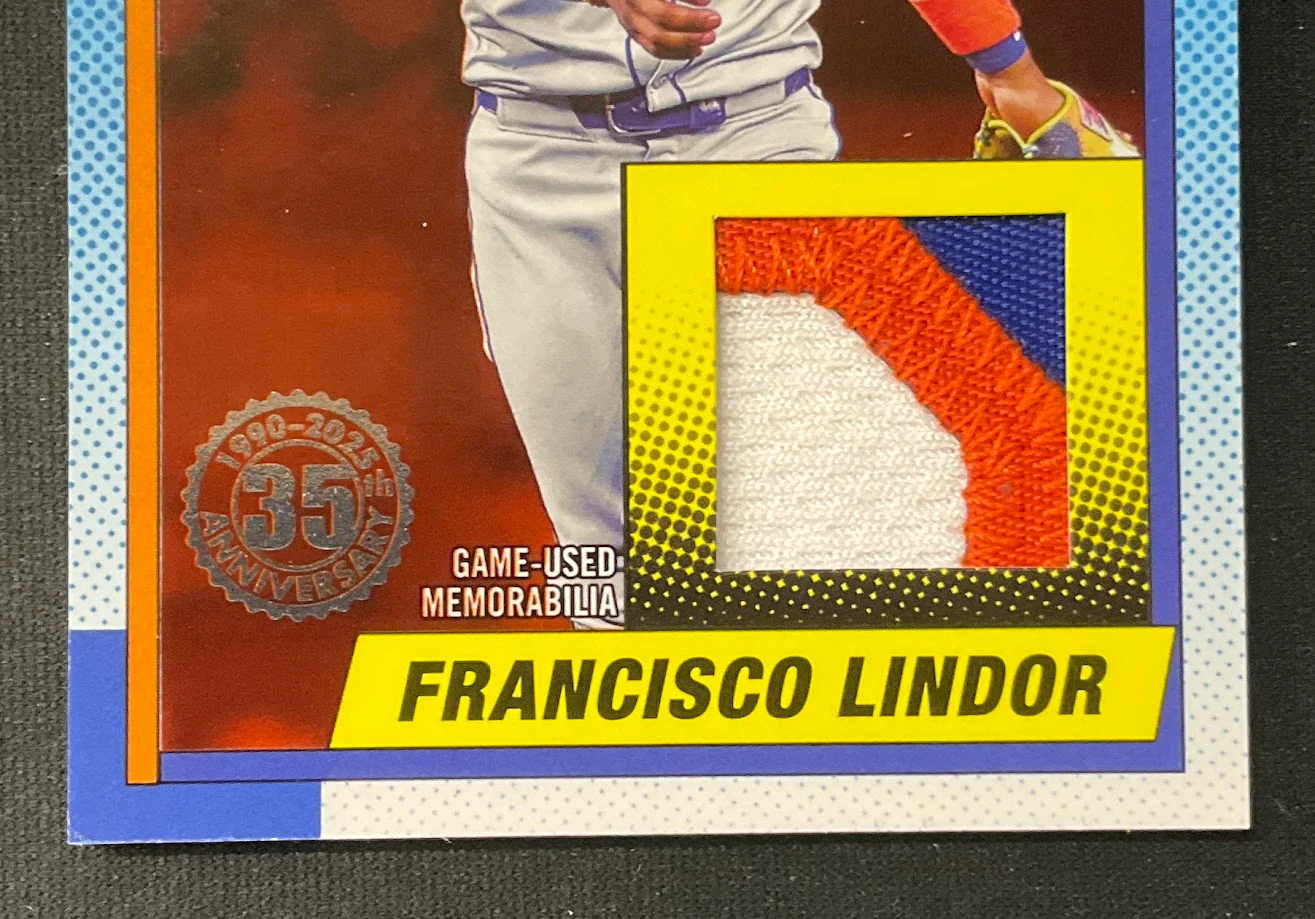 Francisco Lindor 2025 Topps 35th Anniversary '90 Swatch 11/25 #T90R-FL