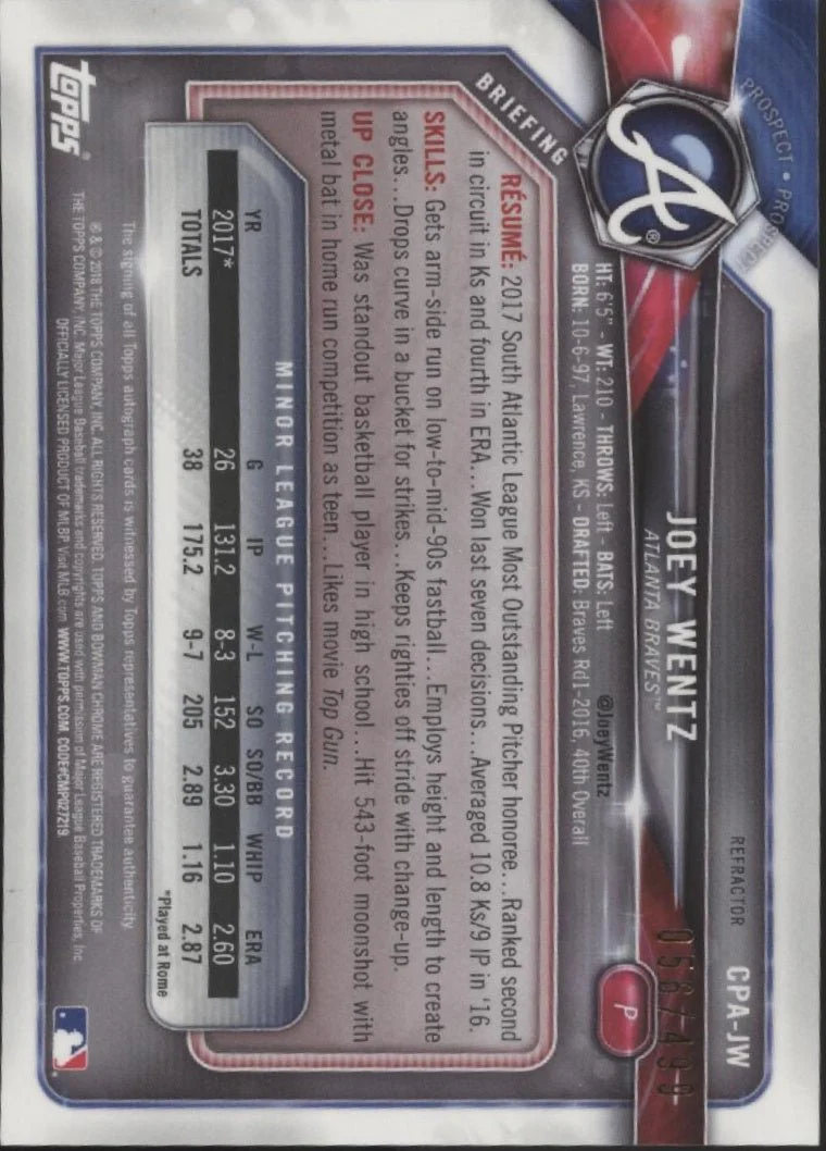 1684-joey-wentz-2018-bowman-chrome-prospect-refractor-auto-056-499-cpa-jw-2.webp Joey Wentz 2018 Bowman Chrome Prospect Refractor Auto 056/499 #CPA-JW