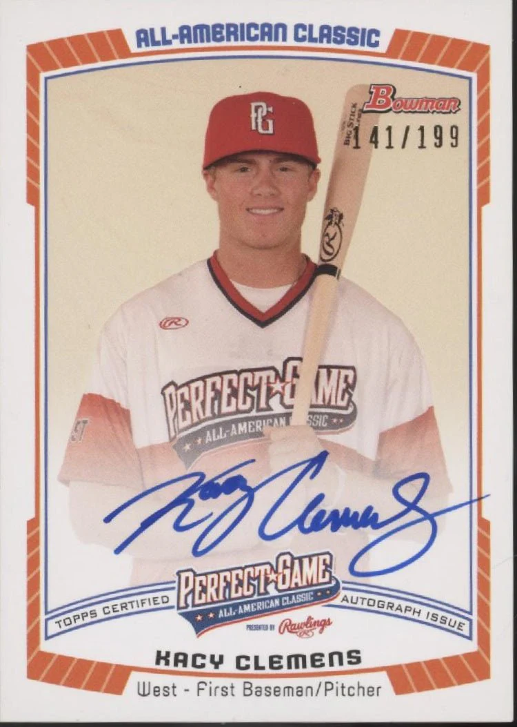 Kacy Clemens 2012 Bowman Perfect Game All American Classic Auto #PG-KC