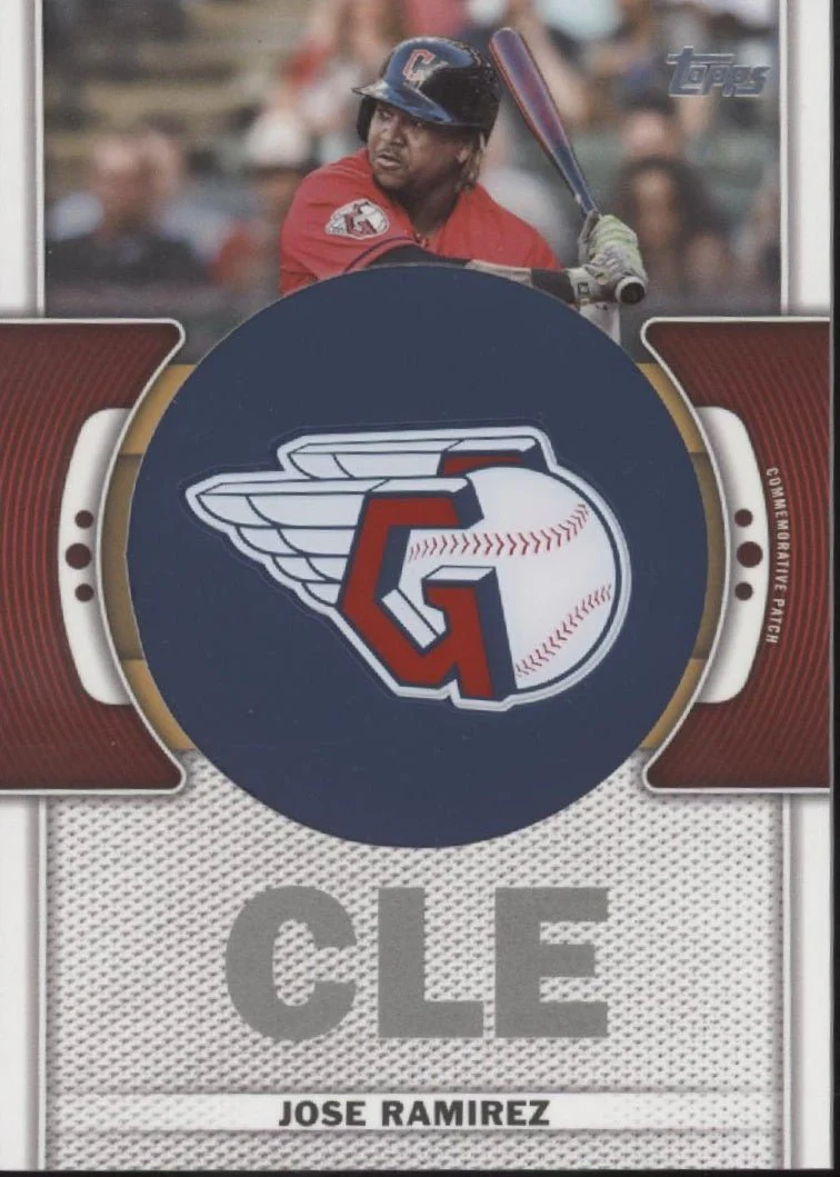 Jose Ramirez 2023 Topps Series 1 Commemorative Team Logo Patch #TLP-JRA