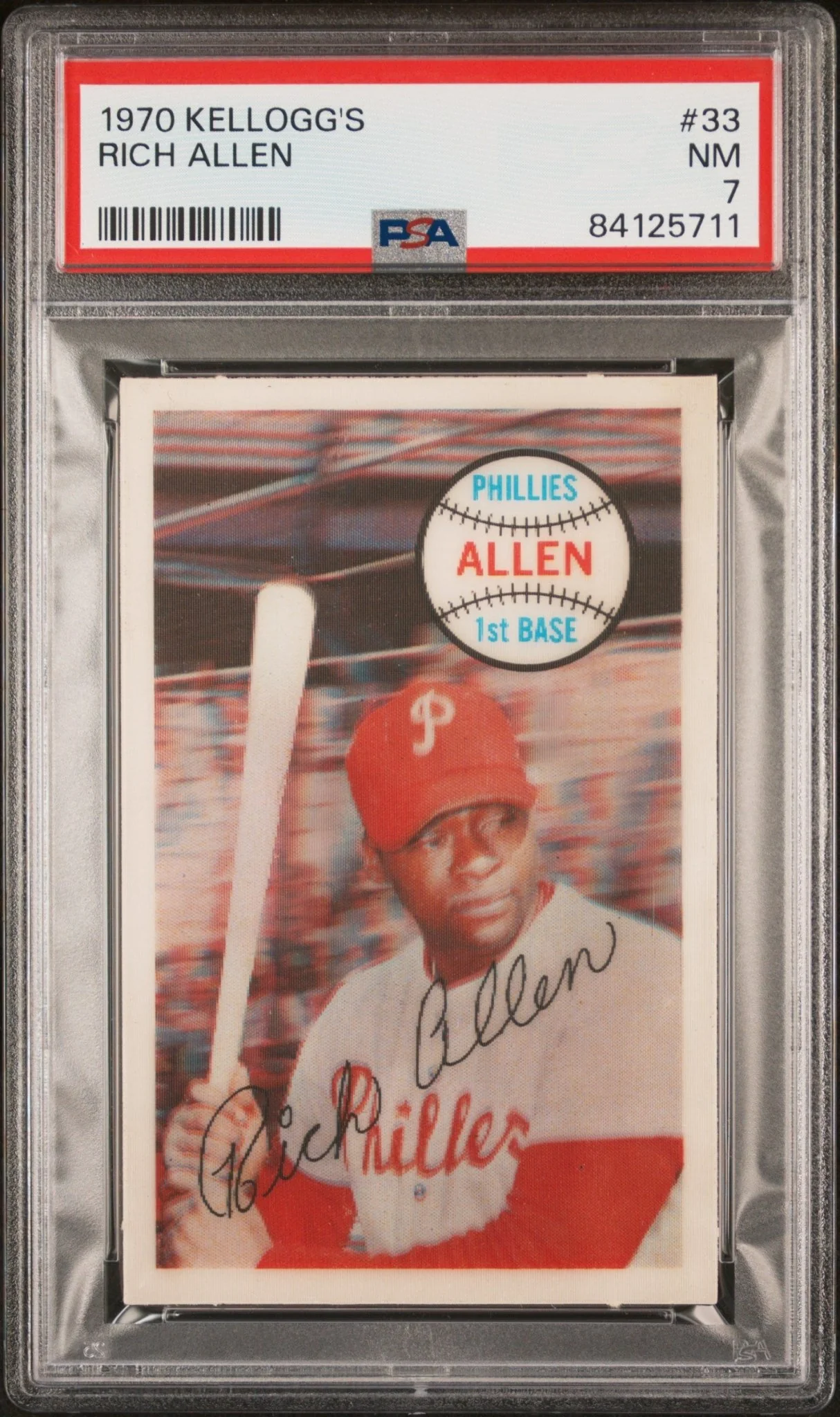 Rich Allen 1970 Kellogg's #33 PSA 7