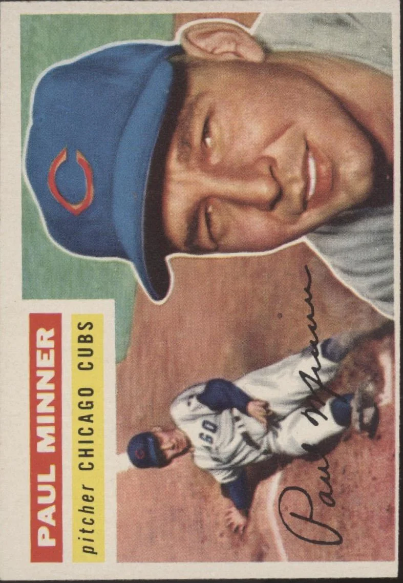 Paul Minner 1956 Topps #182 Chicago Cubs EX #2