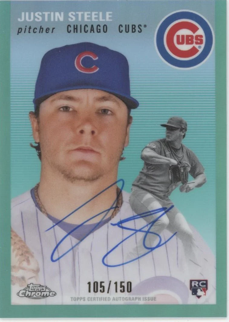 1716-justin-steele-2023-topps-chrome-platinum-aqua-refractor-rc-auto-105-150-cpa-jst-1.webp Justin Steele 2023 Topps Chrome Platinum Aqua Refractor RC Auto 105/150 #CPA-JST