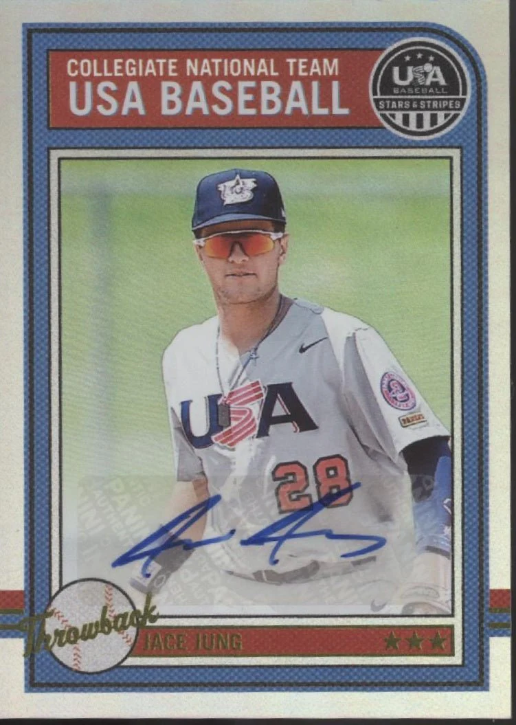 1717-jace-jung-2025-panini-usa-baseball-stars-stripes-throwback-holo-auto-as-jj-1.webp Jace Jung 2025 Panini USA Baseball Stars & Stripes Throwback Holo Auto #AS-JJ