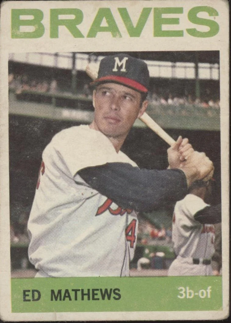 1728-ed-mathews-1964-topps-35-milwaukee-braves-vg-1.webp Ed Mathews 1964 Topps #35 Milwaukee Braves VG