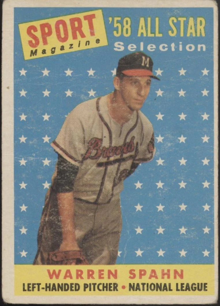 Warren Spahn 1958 Topps #494 Milwaukee Braves PR