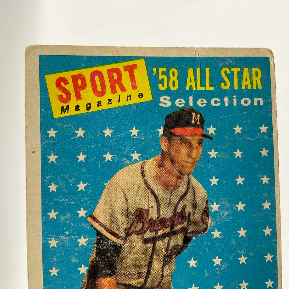 Warren Spahn 1958 Topps #494 Milwaukee Braves PR