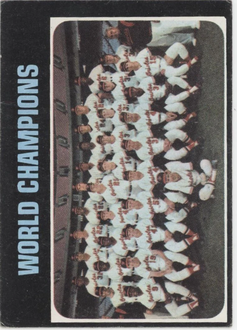 World Champions 1971 Topps Baltimore Orioles Team Card #1 VG-EX