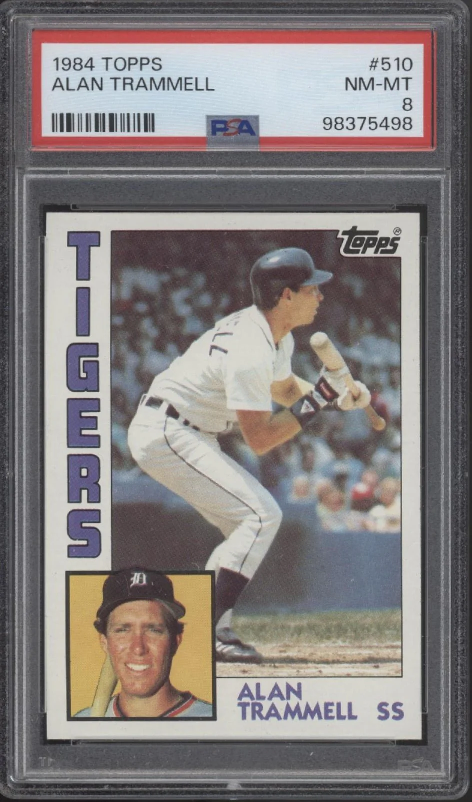 Alan Trammell 1984 Topps #510 PSA 8