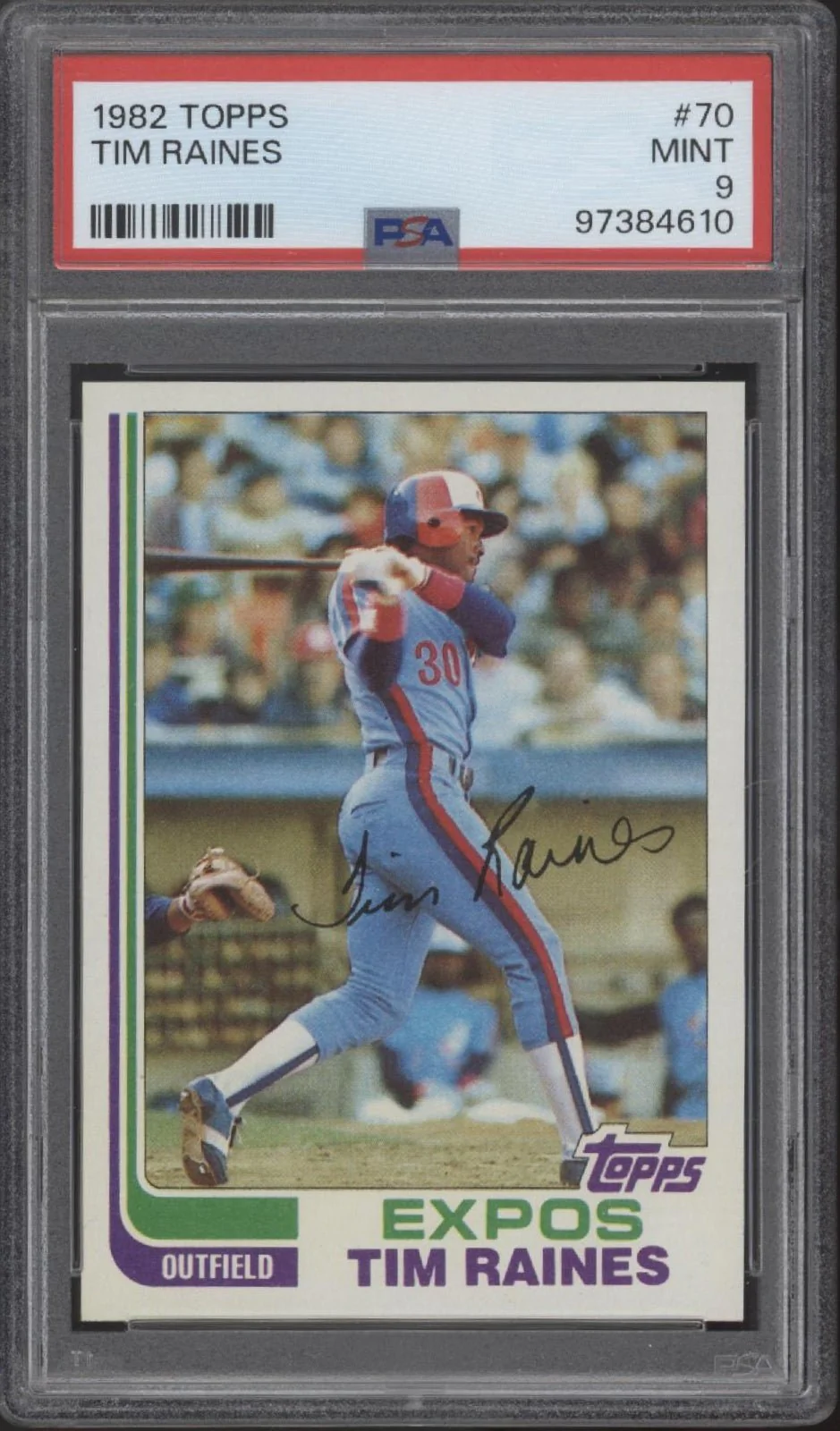 Tim Raines 1982 Topps #70 PSA 9