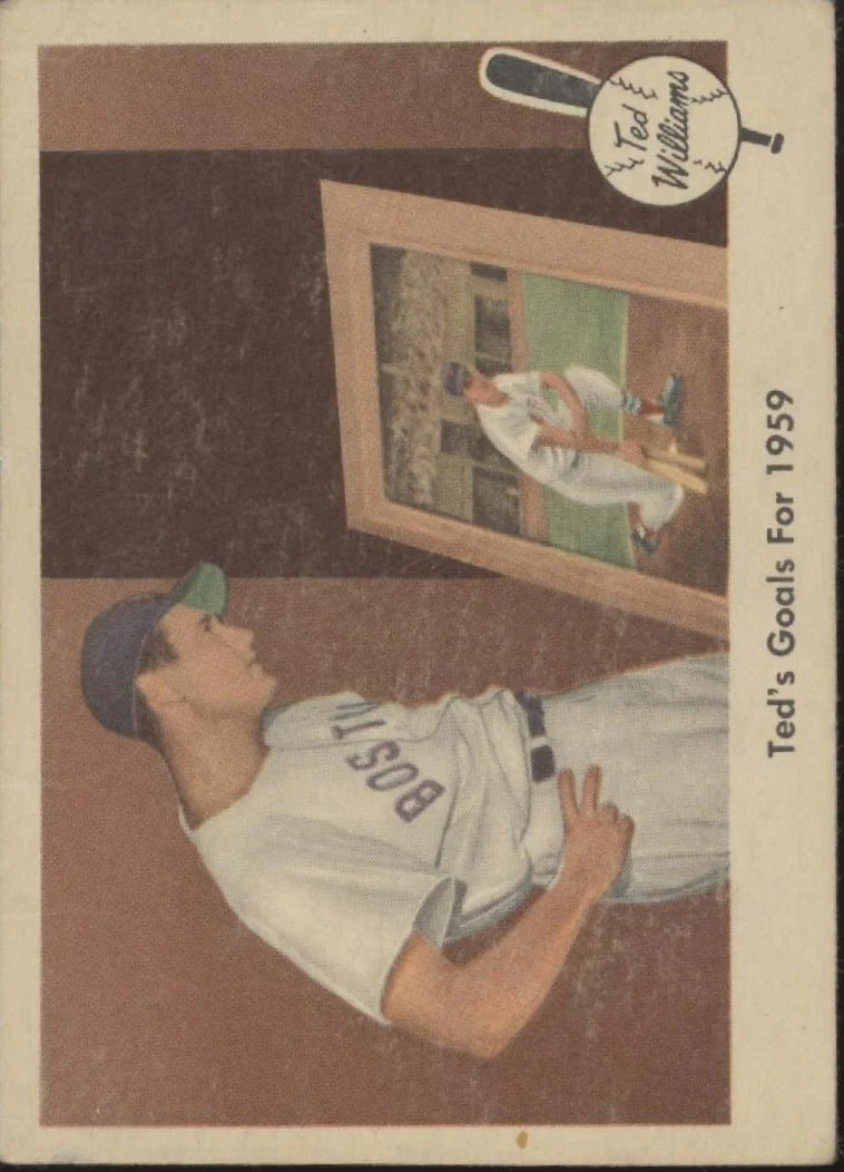 Ted's Goals for 1959 Fleer Ted Williams #80 Boston Red Sox VG