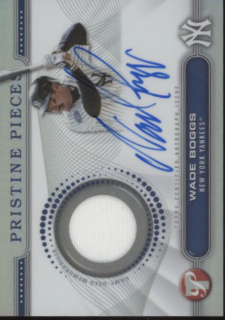 Wade Boggs 2024 Topps Pristine Pieces Refractor Swatch Auto #PPAR-WB