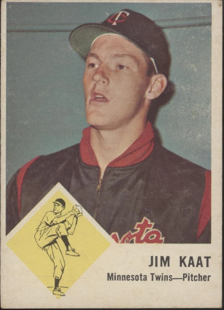Jim Kaat 1963 Fleer #22 Minnesota Twins VG #2