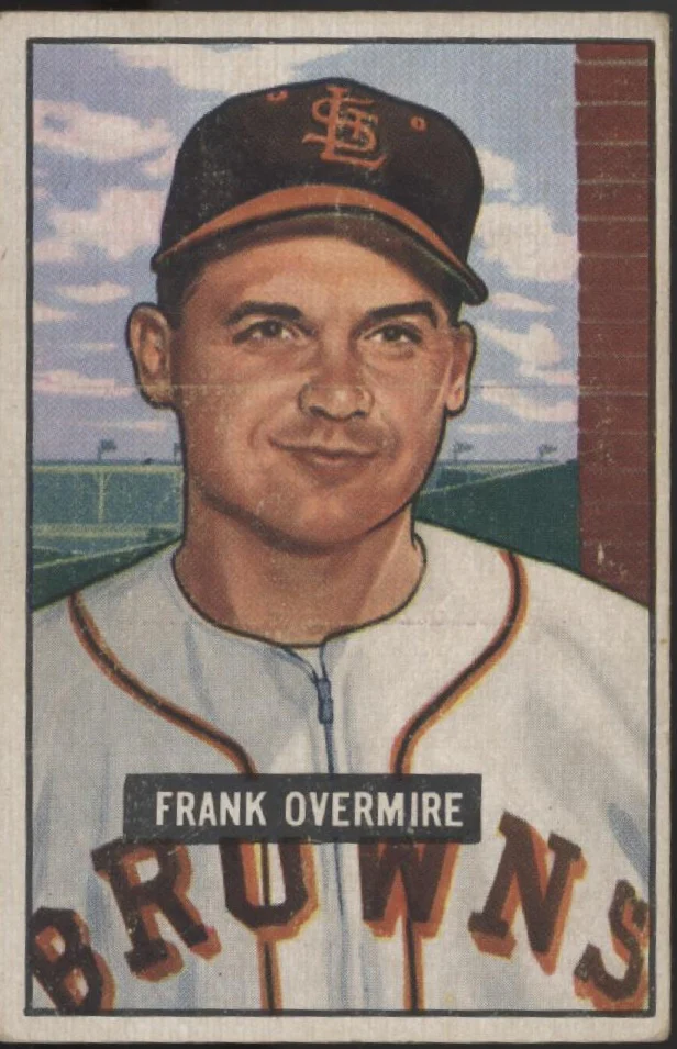 Frank Overmire 1951 Bowman #280 St. Louis Browns VG