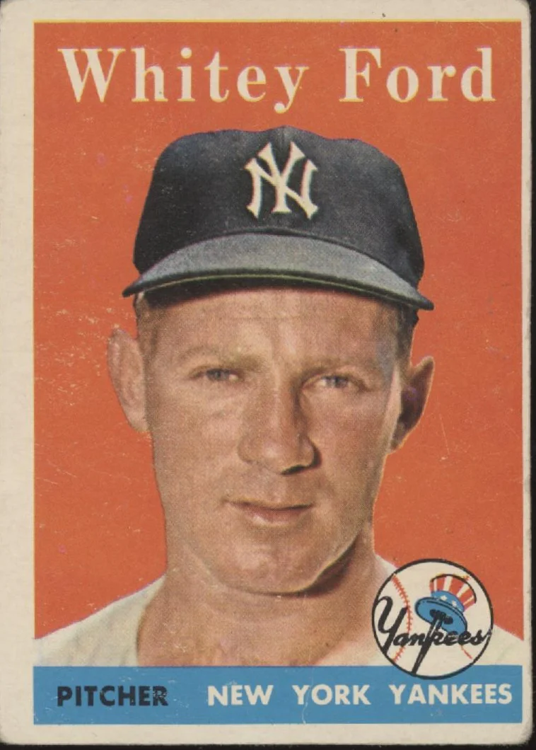 1821-whitey-ford-1958-topps-320-new-york-yankees-gd-1.webp Whitey Ford 1958 Topps #320 New York Yankees GD
