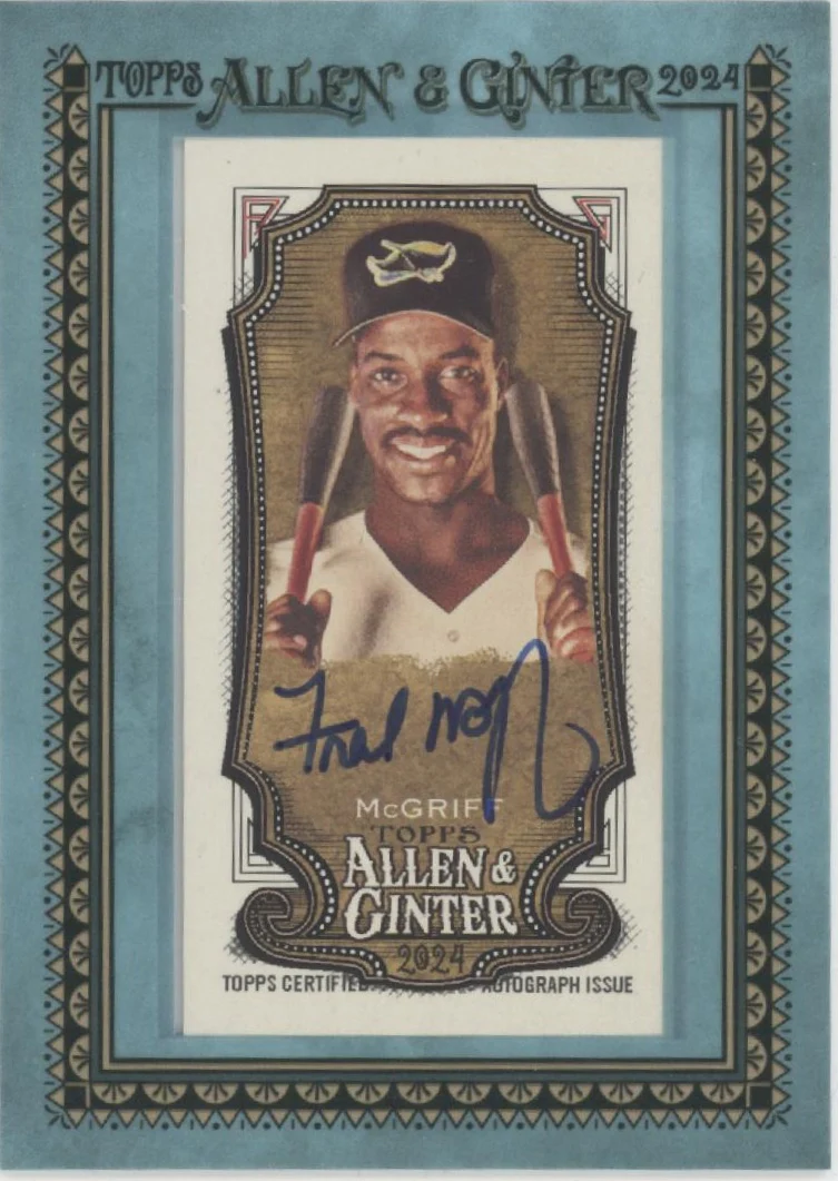 Fred McGriff 2024 Topps Allen & Ginter Mini Framed Auto 45/50 #MA-FM