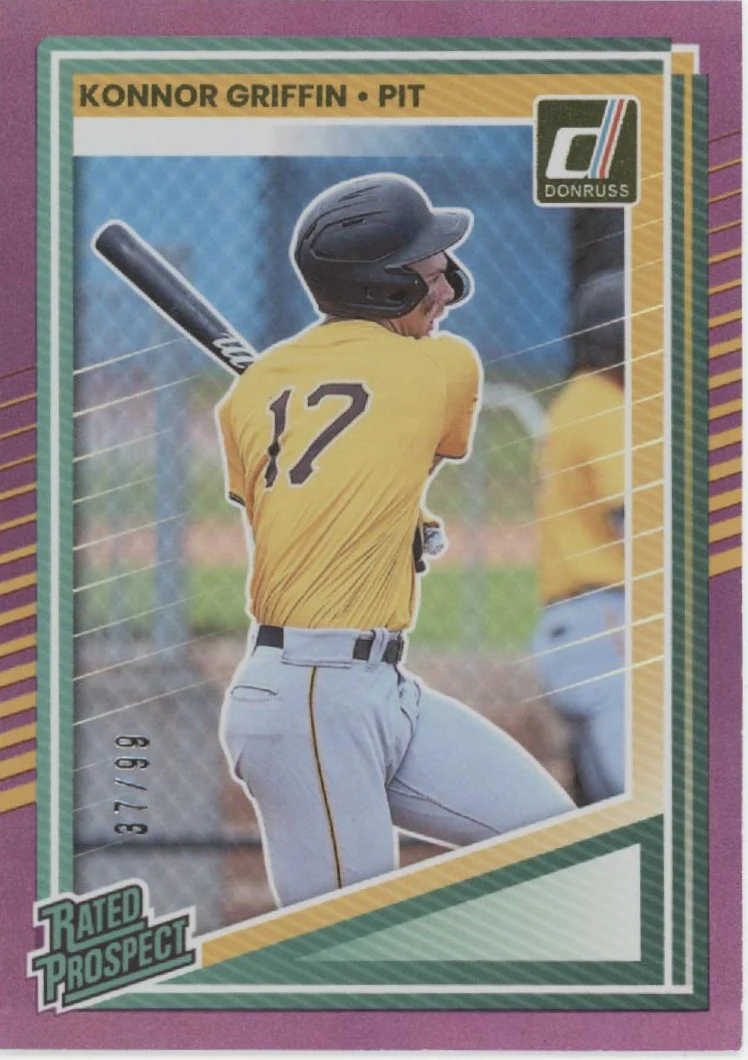 1860-konnor-griffin-2025-panini-donruss-rated-prospect-purple-holo-123-1.webp Konnor Griffin 2025 Panini Donruss Rated Prospect Purple Holo #123