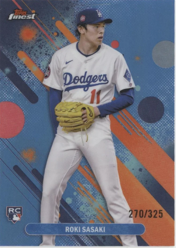 1866-roki-sasaki-2025-topps-finest-sky-blue-refractor-rc-270-325-40-1.webp Roki Sasaki 2025 Topps Finest Sky Blue Refractor RC 270 #325 #40