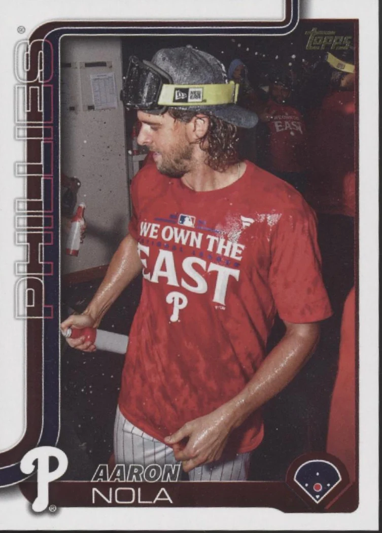 Aaron Nola 2025 Topps Series 2 Golden Mirror Image Variation #454