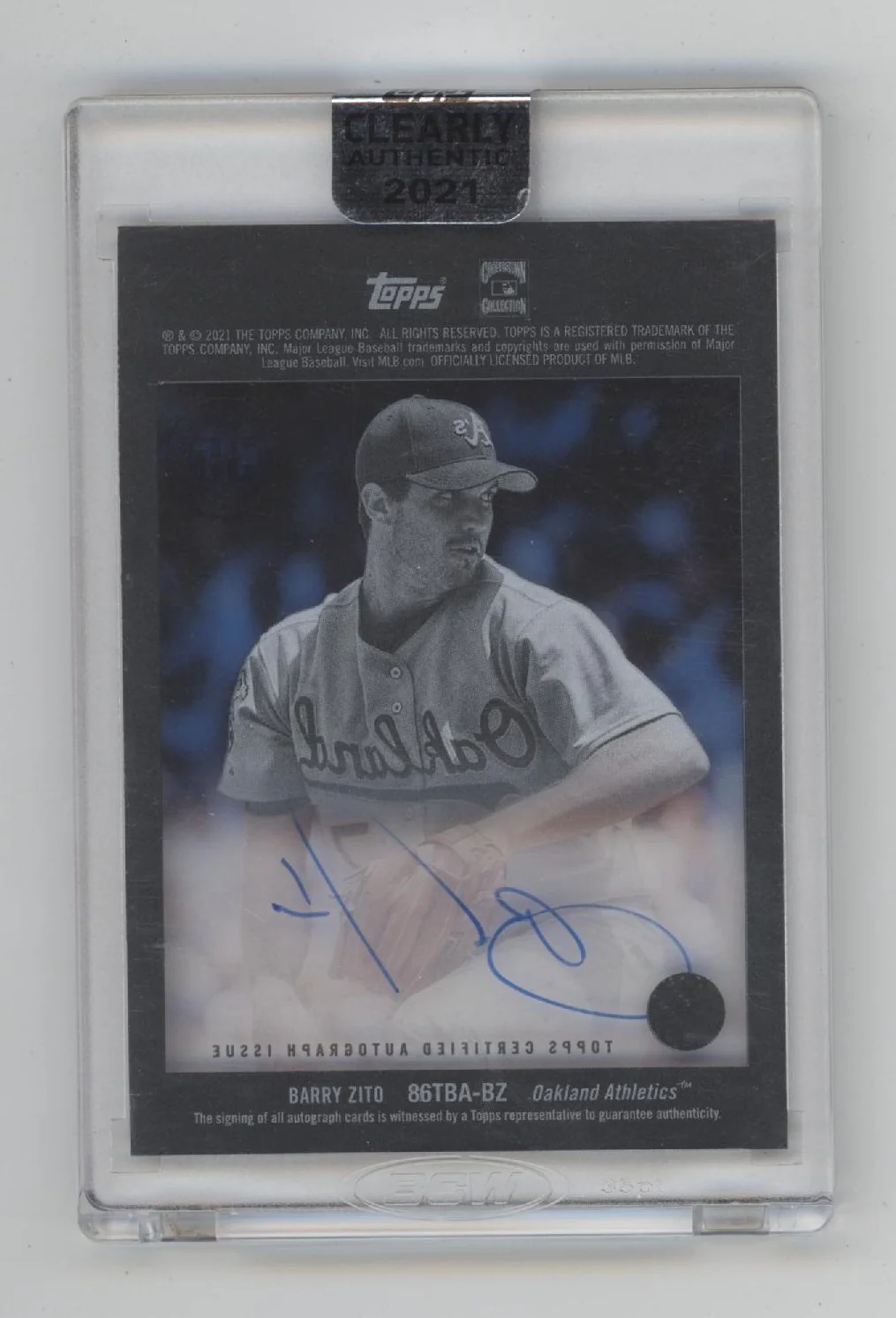 Barry Zito 2021 Topps Clearly Authentic Auto 49/75 #86TBA-BZ