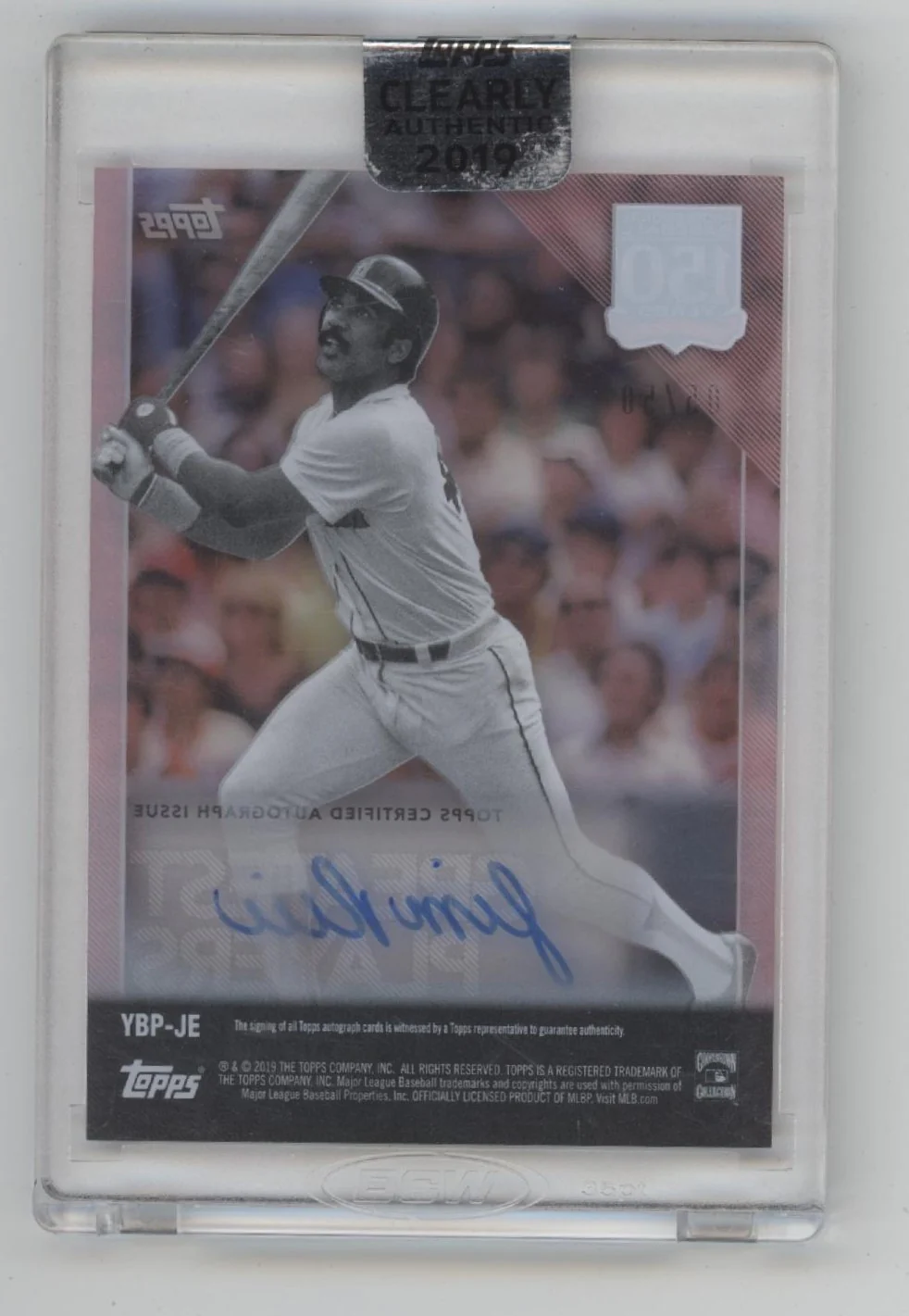 Jim Rice 2019 Topps Clearly Authentic 150 Years Red Auto 05/50 #YBP-JE