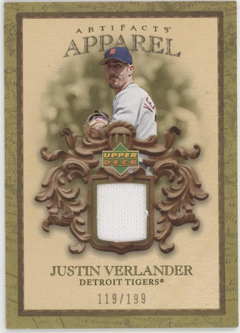 Justin Verlander 2007 Upper Deck Artifacts Apparel Swatch 119/199 #MLB-JV