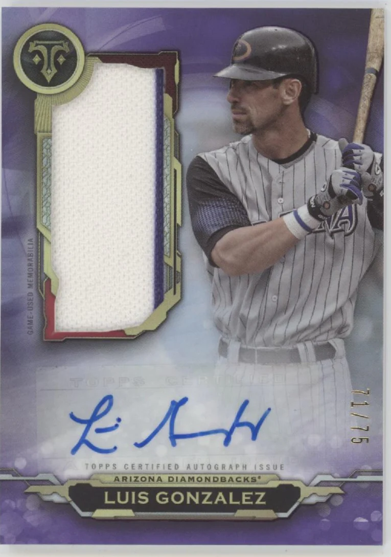 1933-luis-gonzalez-2019-topps-triple-threads-purple-swatch-auto-71-75-aujr-lg-1.webp Luis Gonzalez 2019 Topps Triple Threads Purple Swatch Auto 71/75 #AUJR-LG